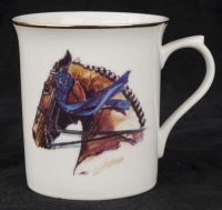 Equestrian Theme Horse Dressage First Place Blue Ribbon Coffee Mug